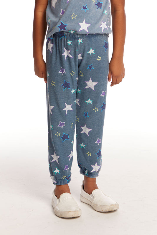 Embroidery Stars Girls Cozy Knit Sweatpant