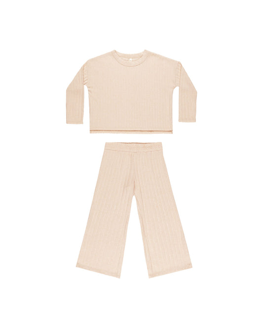 COZY RIB KNIT SET | SHELL