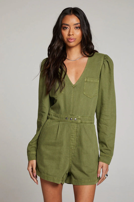 Cargo Twill Sami Romper | Olive