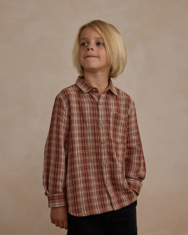 COLLARED LONG SLEEVE SHIRT || AUTUMN PLAID