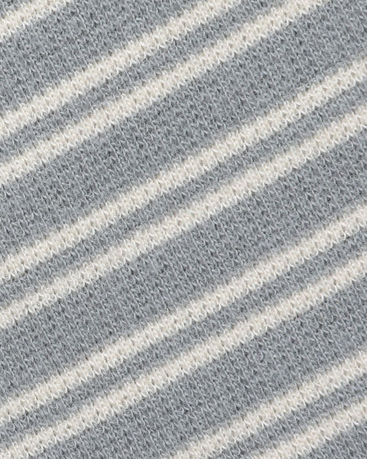 RIBBED BABY JUMPSUIT || STEEL BLUE MICRO STRIPE