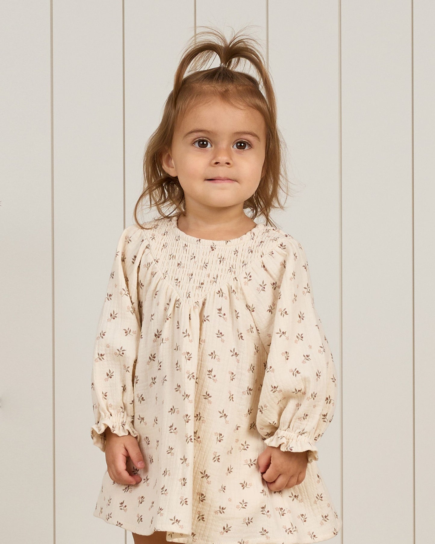 V Smocked Dress | Holly Berry