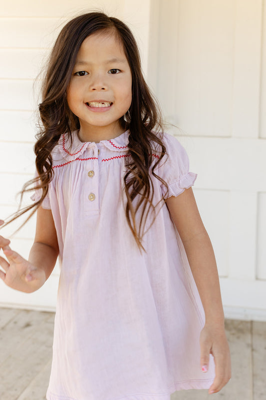 Libby Dress | Lilac Muslin