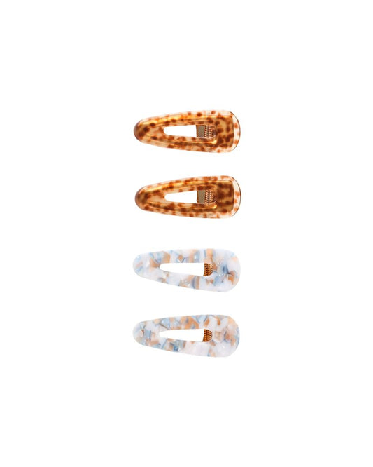 SLIDER CLIP - PACK OF 4 || BROWN, BLUE TORTOISE