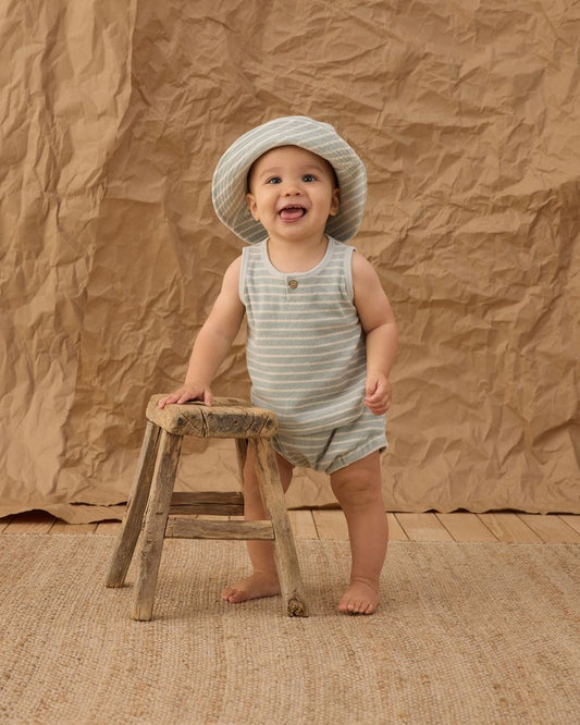 BABY TANK SET | SEAFOAM TERRY STRIPE