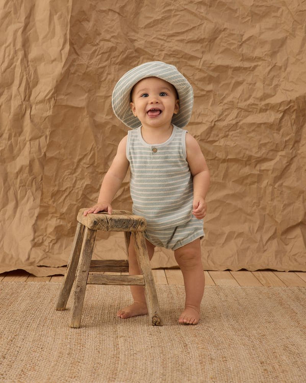 BABY TANK SET | SEAFOAM TERRY STRIPE