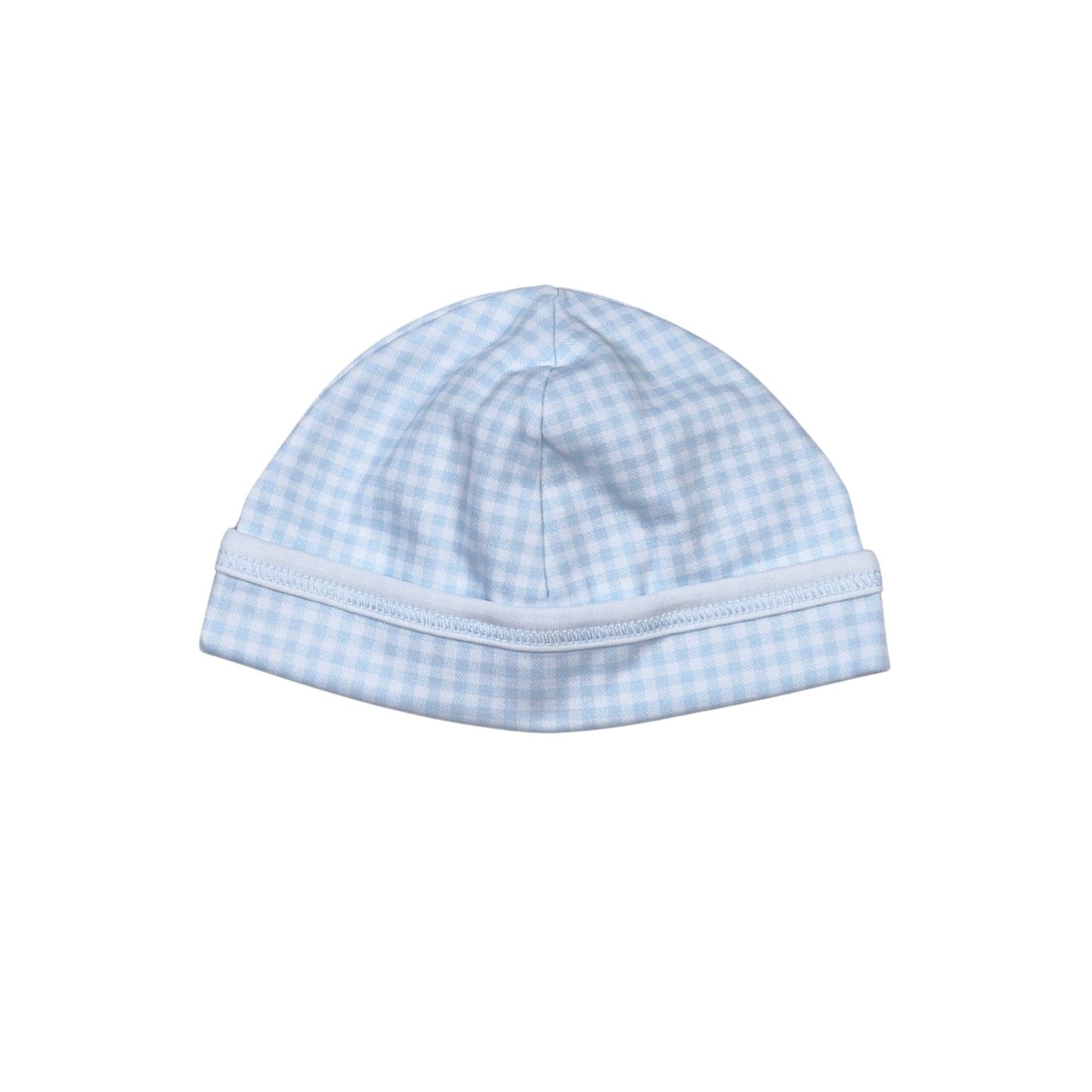 Blue Gingham Beanie
