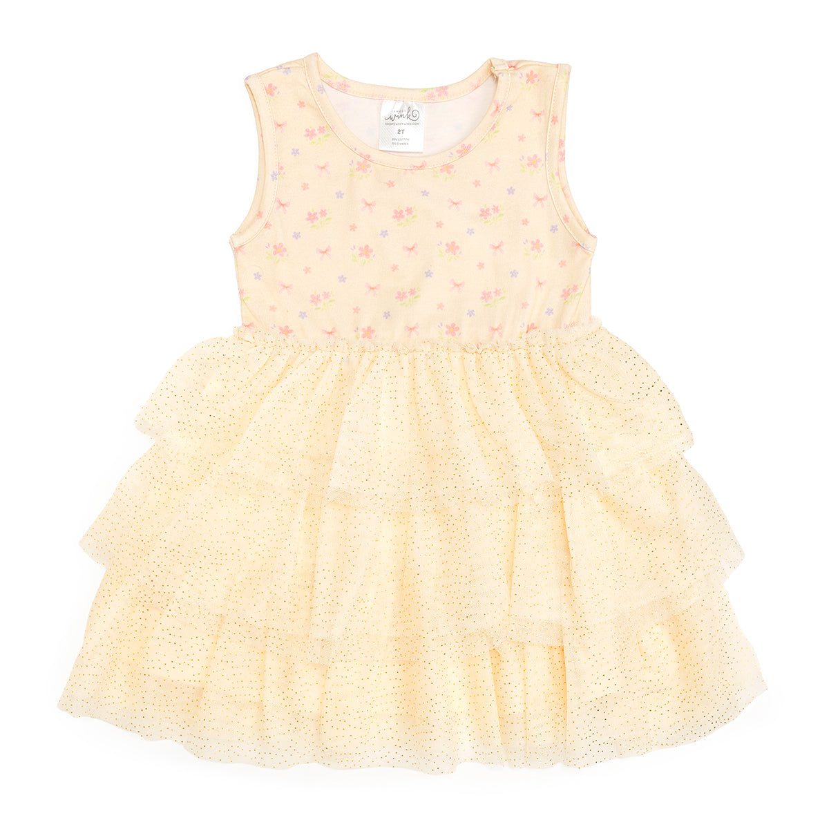 Lemon Floral Tank Tutu Dress