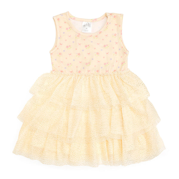 Lemon Floral Tank Tutu Dress