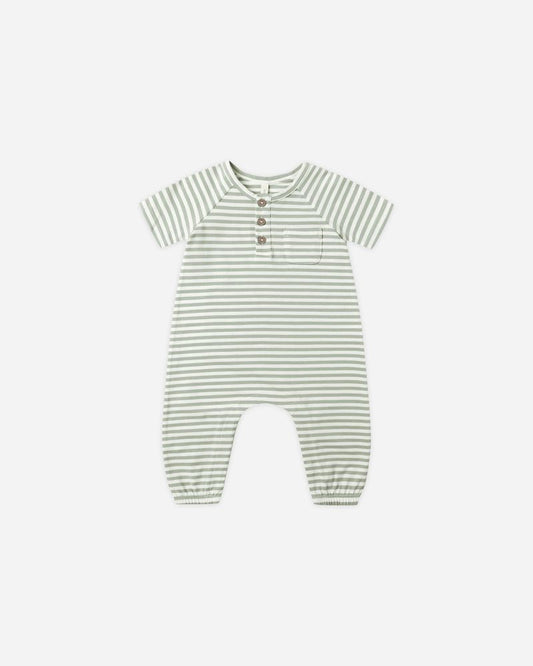 SHORT SLEEVE JUMPSUIT || FERN STRIPE