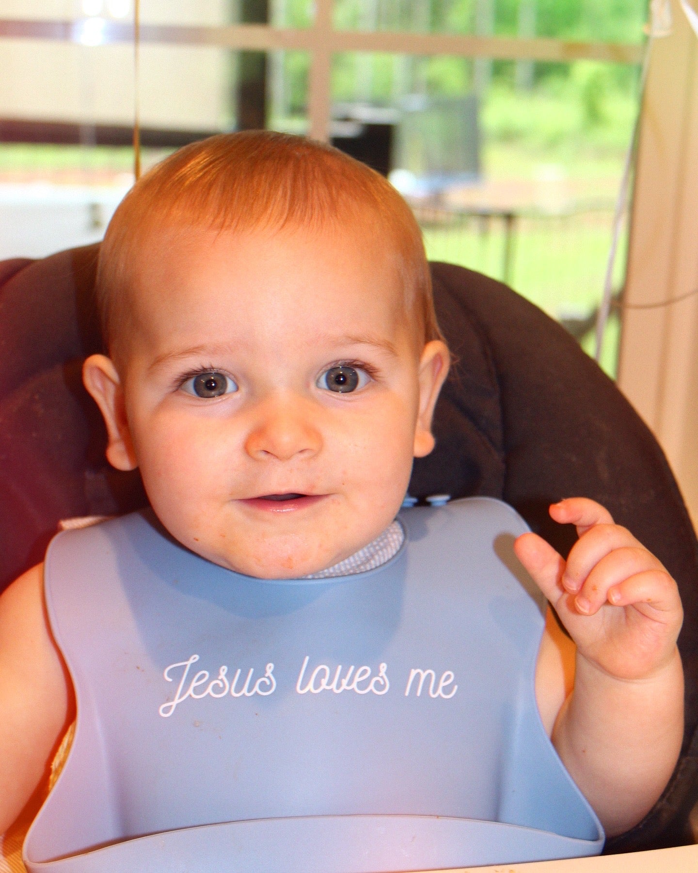 Jesus Loves Me Bib | Blue