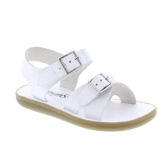 Tide Footmates Velcro Sandal | White