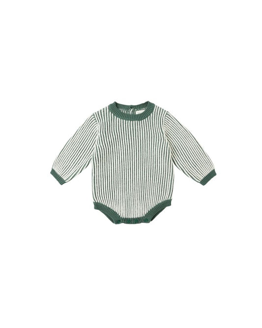 HAYWOOD ROMPER || GREEN STRIPE