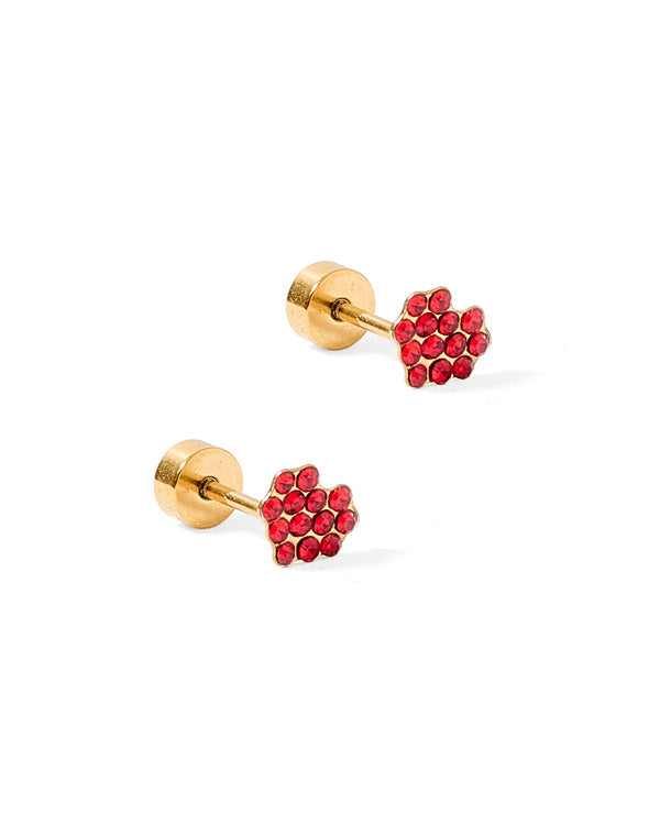 Screwback Stud - Leo - Red