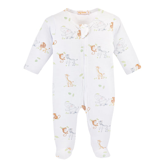 Printed Zipped Footie | Safari Adventure