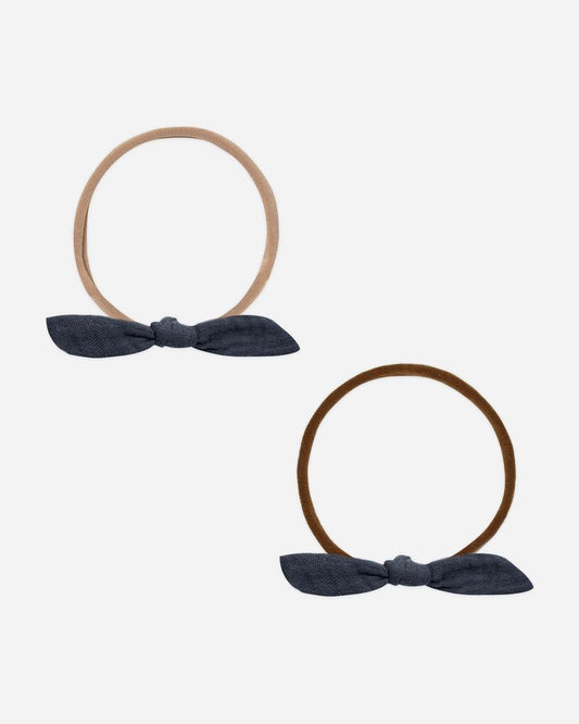 LITTLE KNOT HEADBAND || NAVY/BEIGE