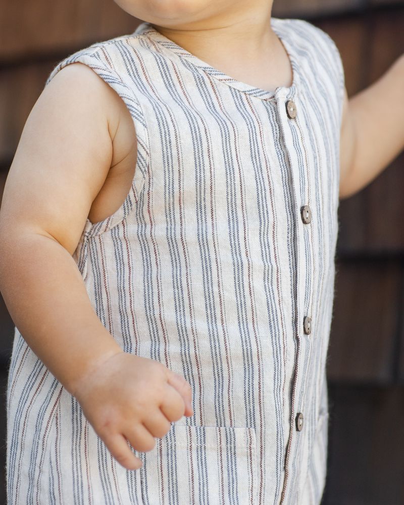 WOVEN JUMPSUIT | NAUTICAL STRIPE