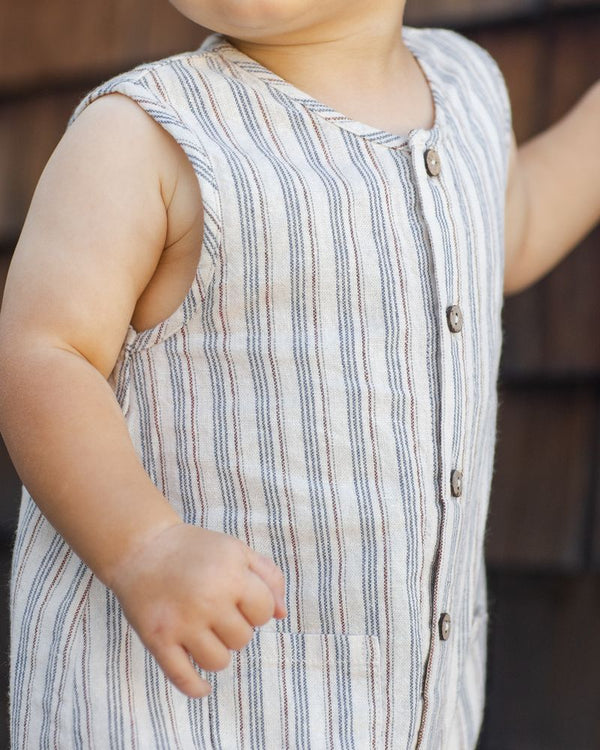 WOVEN JUMPSUIT | NAUTICAL STRIPE