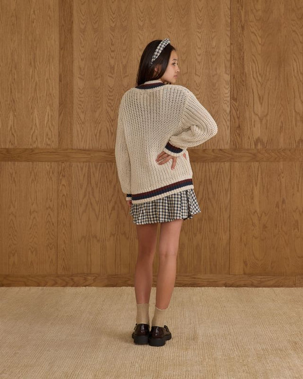 COLLEGIATE CARDIGAN || NATURAL TEEN