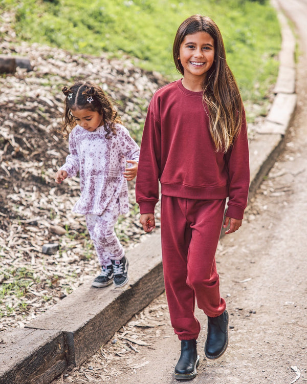 Piper Jogger - Mystic Maroon French Terry