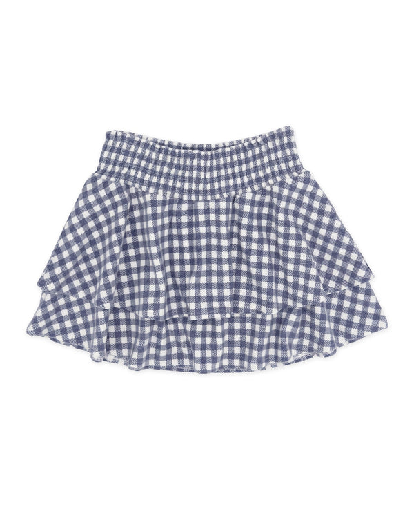 Alex Gingham Hacci Skirt - Crown Blue