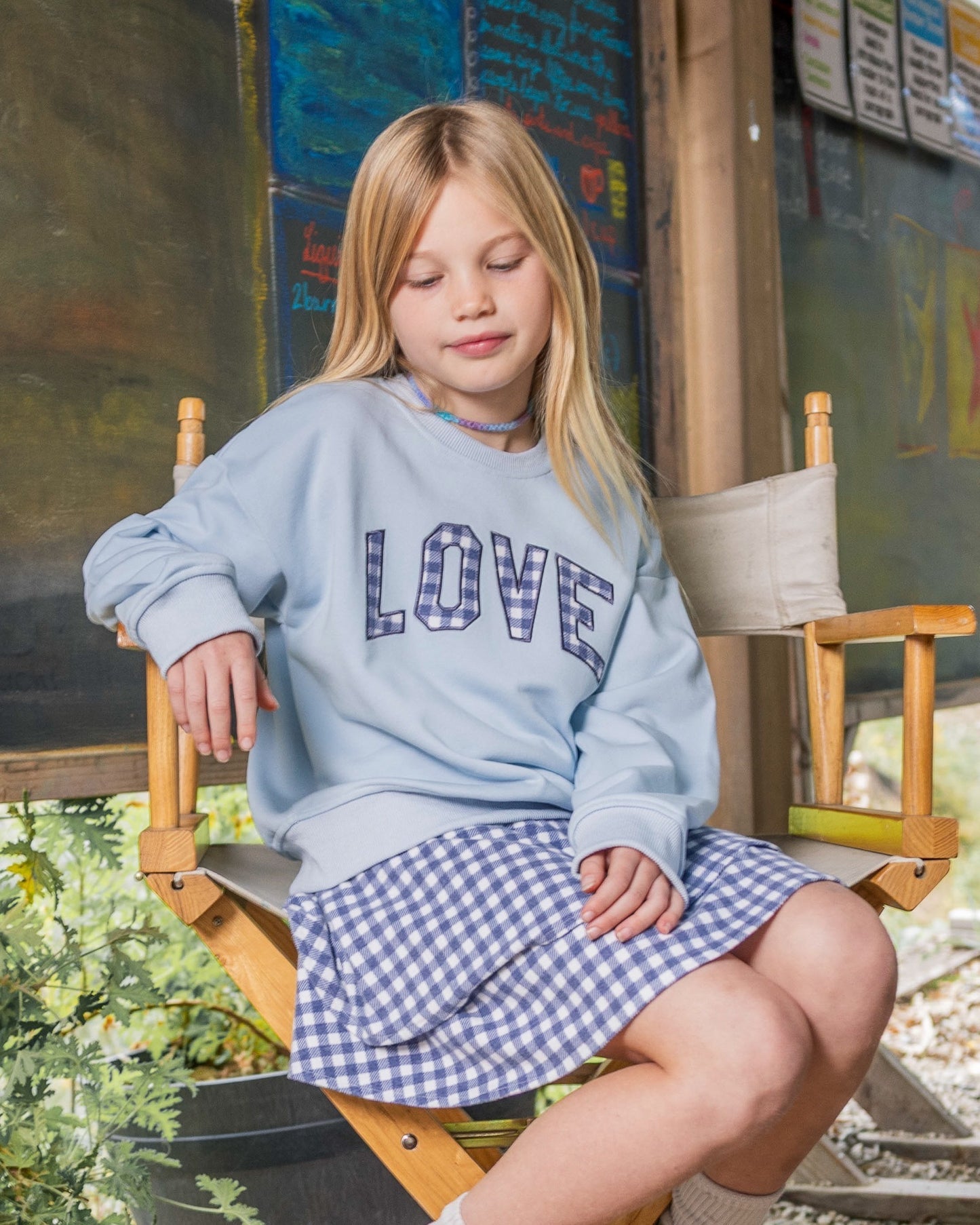 Love Sweatshirt - Cloudy Blue French Terry