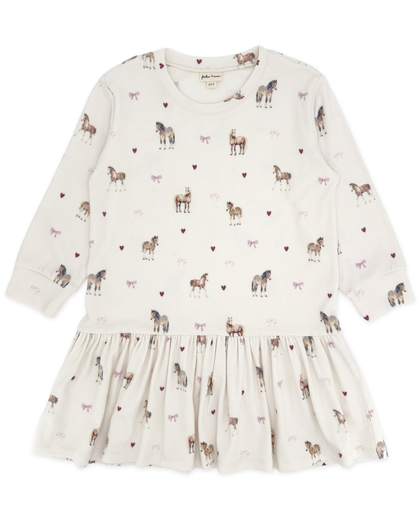 Jules Horse Hacci Dress - Ivory