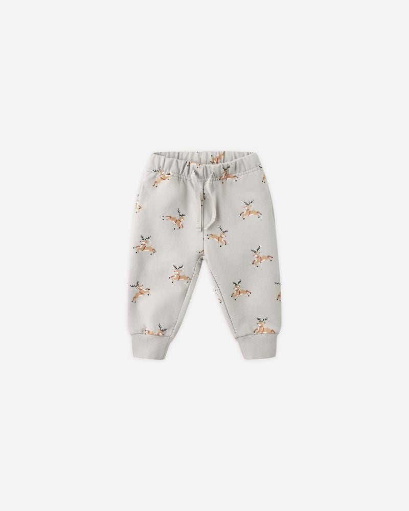 RELAXED FLEECE SWEATPANT || REINDEER