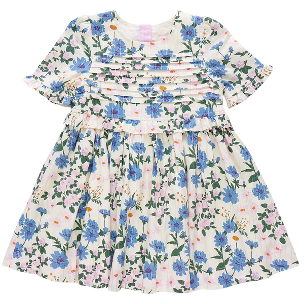 Girls Raquel Dress | Melon Daisy Floral