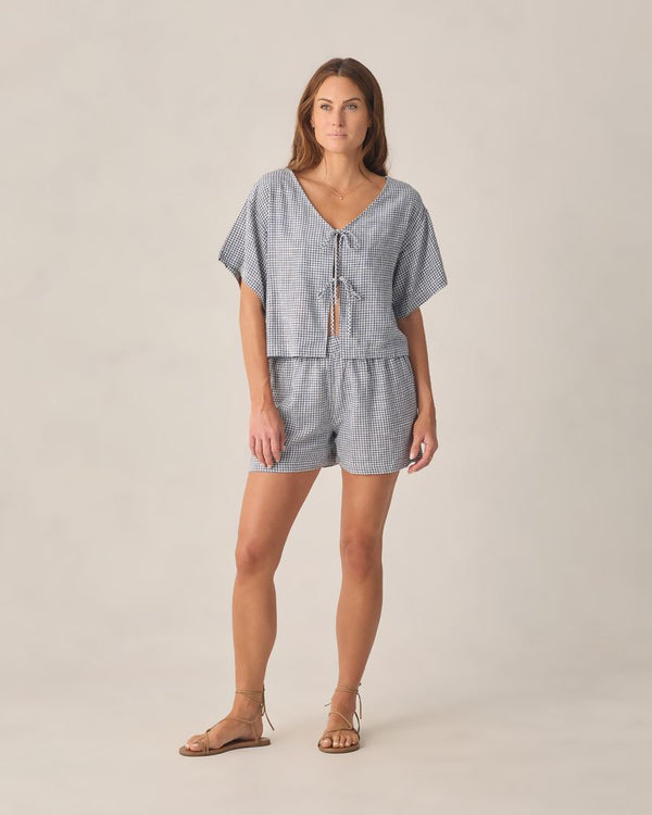 WOMEN'S JUNIPER SET | MARINE GINGHAM