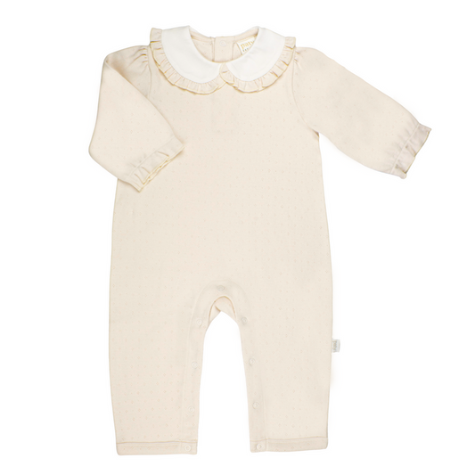 Pointelle Knit Romper | Oatmeal
