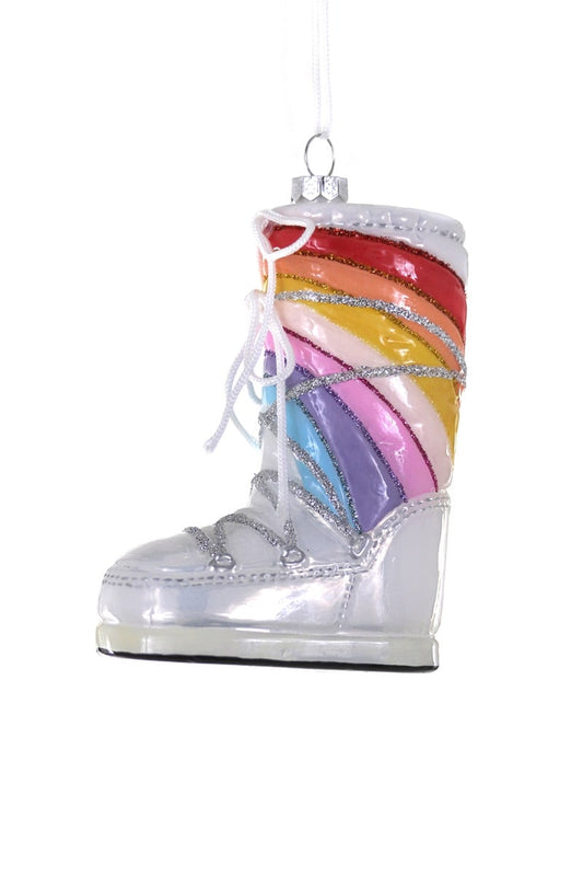 Rainbow Moon Boot Ornament