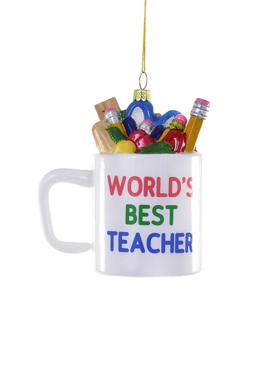World's Best Teacher Mug Ornament