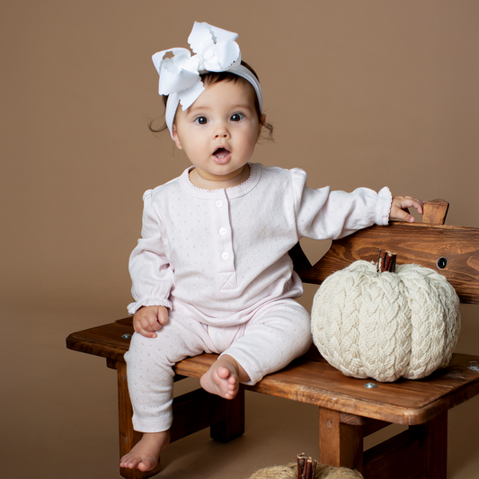 Pointelle Knit Set | Pink