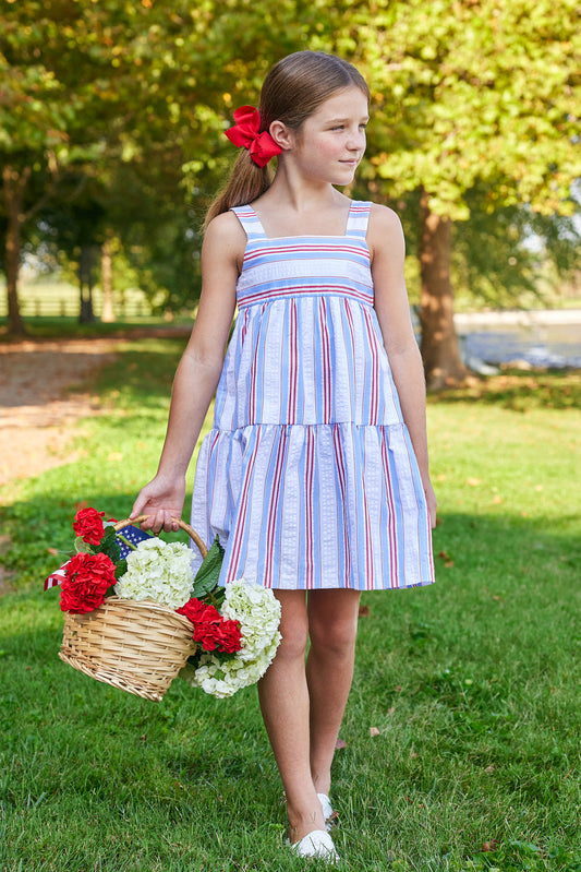Georgia Dress | Americana Stripe