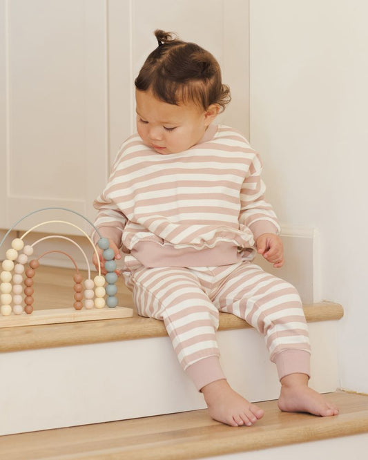 RELAXED SWEATPANT || PINK STRIPE