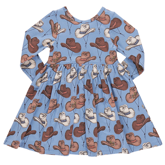 Girls Organic Steph Dress | Cowboy Hats