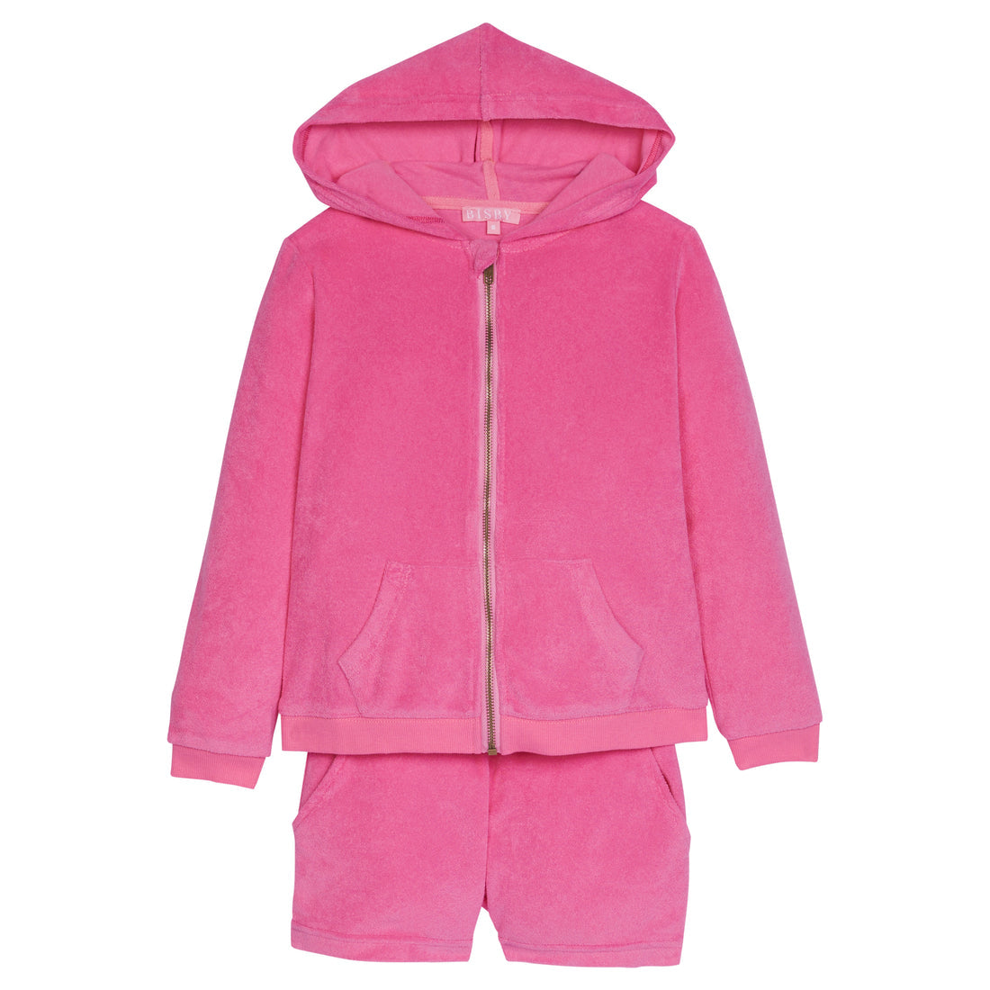 Hoodie Short Set | Hot Pink Terry