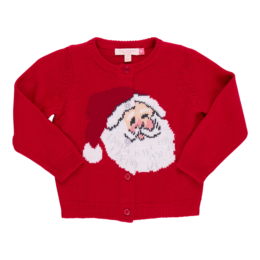 Girls Maude Sweater | Red Santa