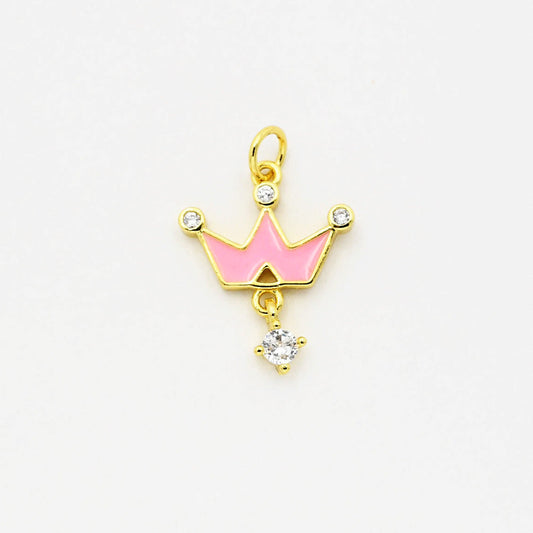 Pink Crown Charm