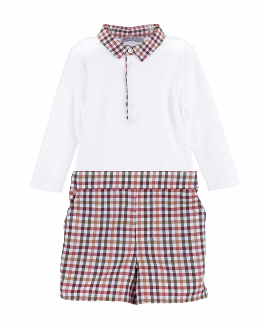 Cider Checks Boy Short Set