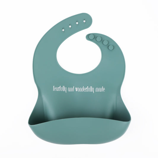 Fearfully and Wonderfully Made Bib | Dark Green