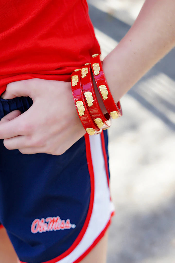 Ole Miss Rebels Resin Logo Bangle | Red