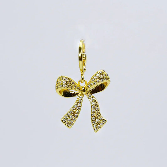 Gold Ribbon Charm