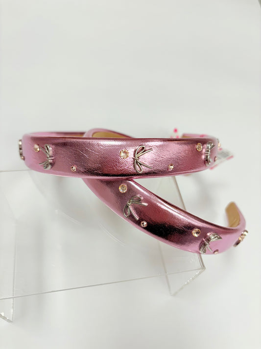 Thin Crystallized Bow Tail Headband