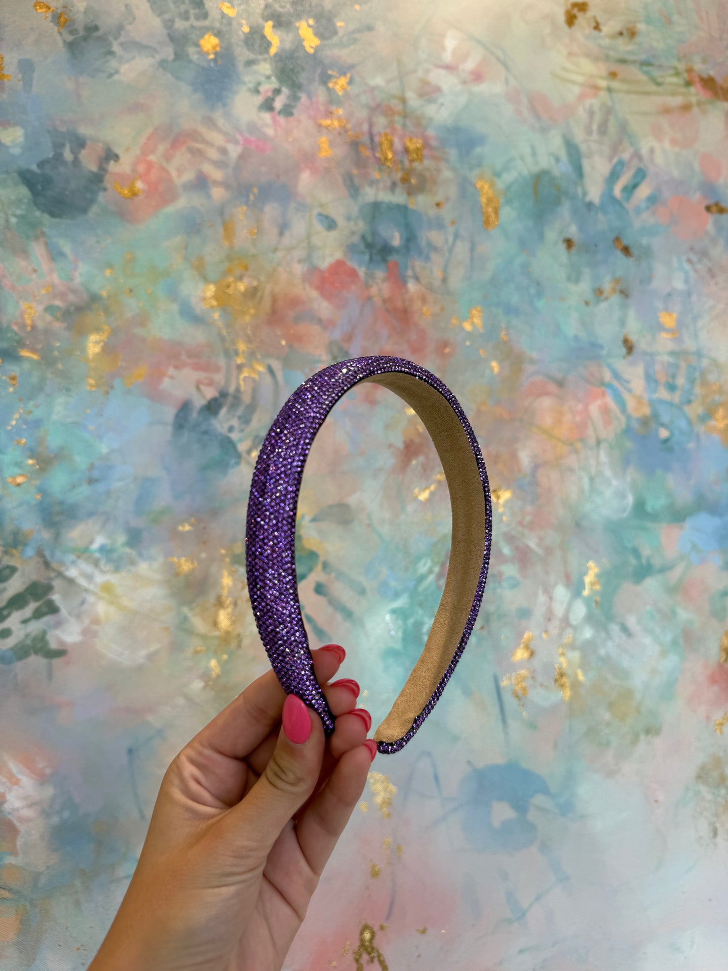 Fully Crystallized Headband | Purple