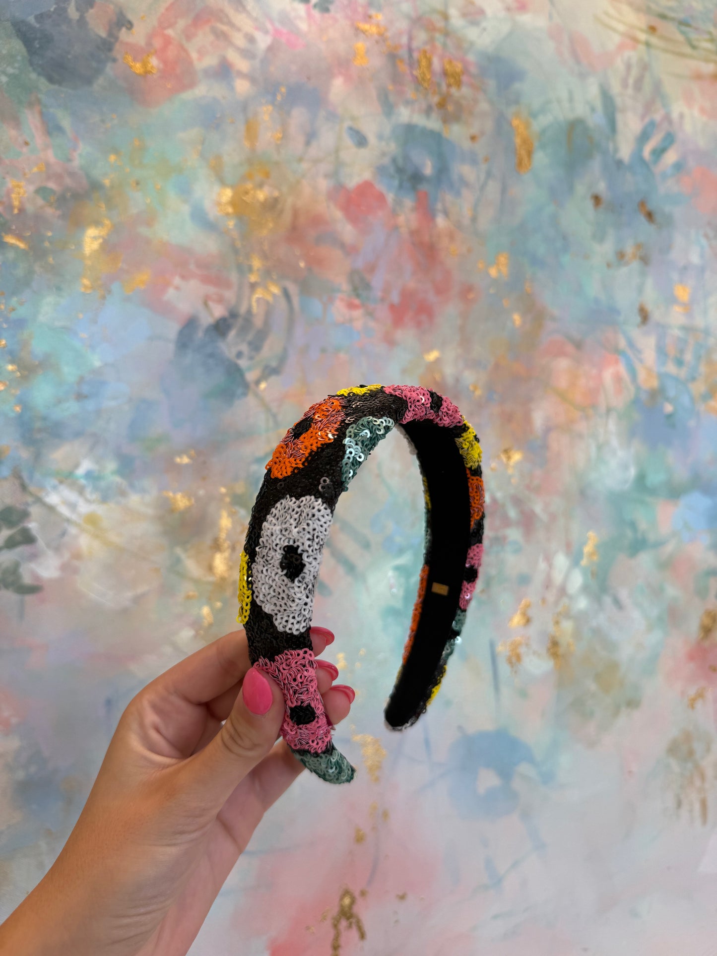 Sequin Flower Headband | Colorful