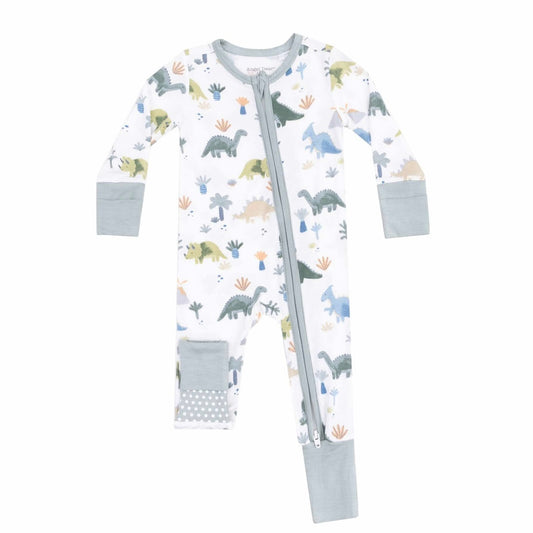 2 Way Zipper Romper | Soft Dinos