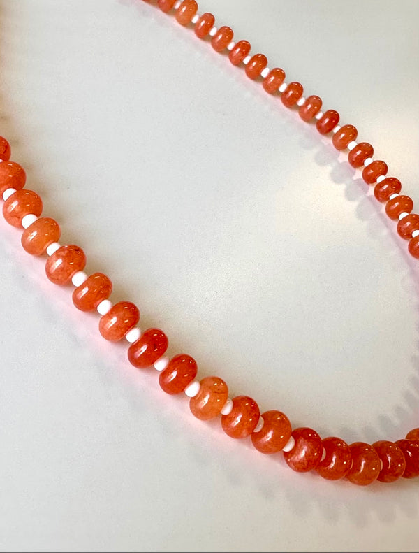 Melissa Orange & White Gemstone