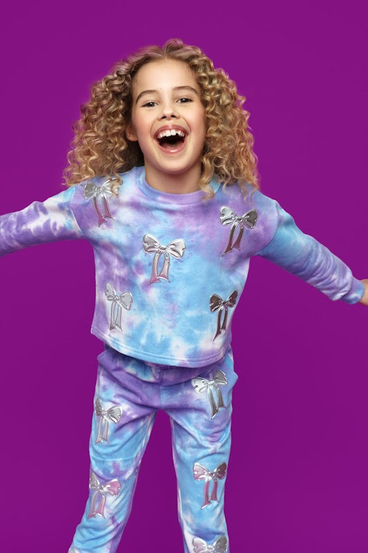 Bow Sweatpants | Purple